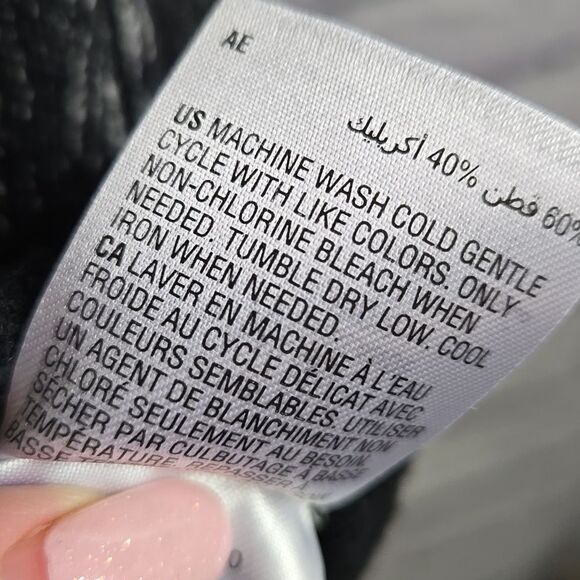 INC Men's Sweater NWT Cable Knit Black & White Ribbed Stripe Pullover Mock Neck - Picture 8 of 11